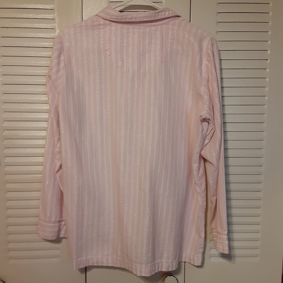 Victoria's Secret pink & white striped pajama set - Picture 3 of 9